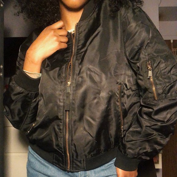 Zara Jackets & Blazers - Zara Black Bomber Jacket